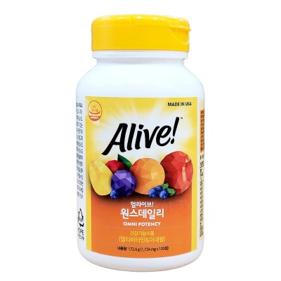 Alive Once DailyMulti-VitaminCOSTCOHigh-CapacityLarge AmountNutritional SupplementsHealth