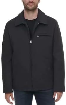 Calvin Klein Mens Wool Hipster Jacket Coat Black Heather Small