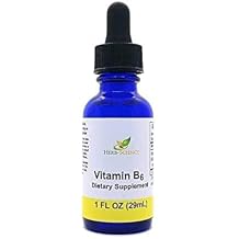 Liquid Vitamin B6 Drops - Pyridoxine Extract Dietary Supplement to Support Brain Function, Immunity, Nervous System, Heart Health, Metabolism - 500% DV, 36 Servings per Bottle - 1 fl. oz.