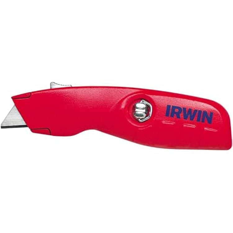 IRWIN Utility Knife, Self-Retracting for Safety 2088600, Red