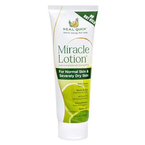 Century Systems H.E.A.L. QUICK Lotion - 8.2 oz - Includes 14 Herbal Extracts, 15 Plant Oils, Vitamins A, D & E  Biotin - Non-Greasy, Long-Lasting Formula - Natural Fragrance