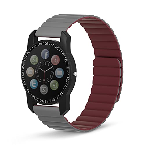 Watch Band, Magnetic Smartwatch Bands, Silicone Strap Quick Release 20mm 22mm Smart Watch Straps for Galaxy Watch 42mm Active 2 40mm 44mm Gear S2 S3 Classic Frontier Galaxy Watch 46mm Forerunner 935
