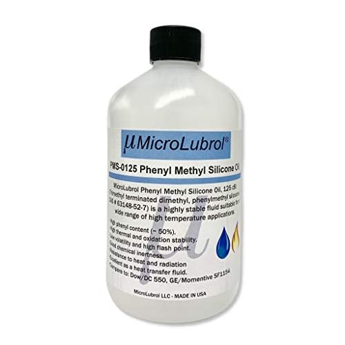 High Temperature Silicone Oil, 125 CST Viscosity, 1 Pint, 16 oz, Prevent Corrosion