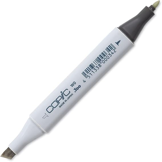 Copic Classic, Dual-Tip Alcohol Marker, W0-Copic, Warm Gray