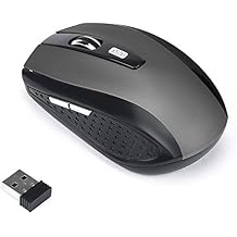 Wireless Mouse 2.4G Gaming Mouse with USB Receiver, Cordless Mouses for Laptop, PC, Desktop, Work from Home Essentials Portable Computer Mouses Wireless, Cool Stuff Christmas Birthday Gifts (Gray)