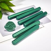 Pine Green/Emerald Premium Glue Gun Sealing Wax for Wax Seal Stamps, Letters, Wedding Invitations-Pack of 6