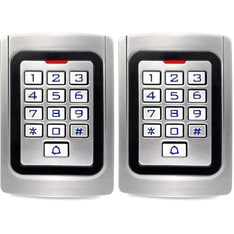 Retekess T-AC04 Garage Keyless Entry Pad,Access Control Keypad,Door Keypad,Wiegand 26 PIN Code RFID Keypad,IP68 Waterproof,2000 Users Pack of 2