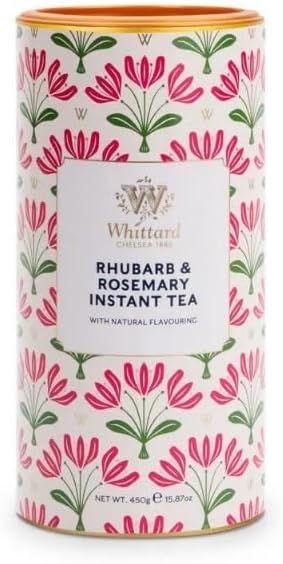 Whittard Rhubarb & Rosemary Instant Tea with Natural Flavouring, 450g
