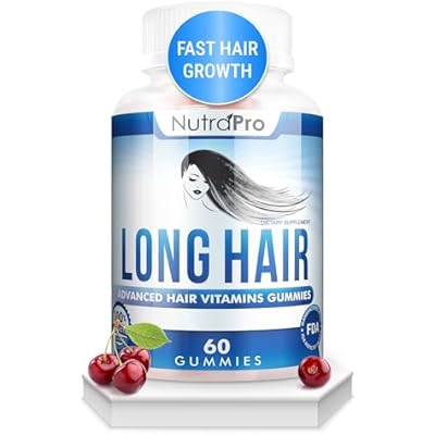 NutraPro Long Hair Gummies Anti-Hair Loss Supplement for Faster Hair Growth of Weak, Thinning Hair Grow Long Thick Hair & Increase Hair Volume with Biotin and 10 Hair Vitamins.for Men and Women.