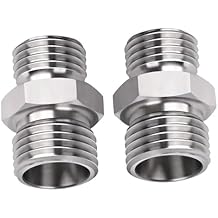 Garosa 2 Pcs M14 to M16 Hose Fitting, Alloy Steel Hydraulic Hose Thread Connector with M14x1.5mm to M16x1.5mm Thread, for FF Industries Machpro TPM Small Excavators