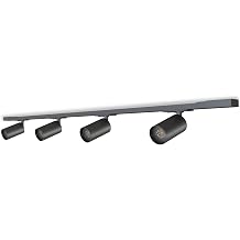 CALEX Tracklight, 2m with 4 Spots, GU10, Matt Black, 1-Phase