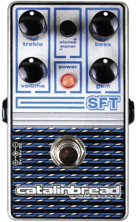 Catalinbread SFT Overdrive Pedal - Ampeg-Voiced Vintage Tone with Stones/Stoner Mode, Treble, Bass, Volume, and Gain Controls Ideal for Guitarists and Bassists | Ampeg-Voiced Vintage Tone with Stones/Stoner Mode, Treble, Bass, Volume, and Gain Controls, Ideal for Guitarists and Bassists
