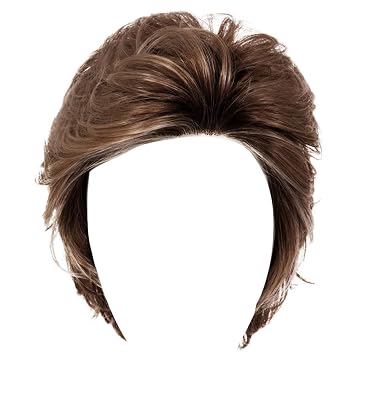 Raquel Welch Curated Cut Short Layered Shag Wig by Hairuwear, Average Cap - RL1012 Sunlit Chestnut