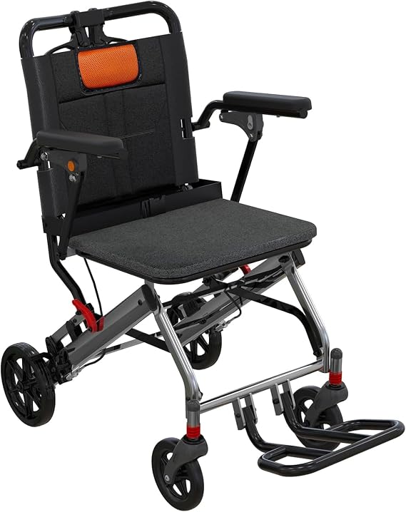 Foldable Wheelchairs for Adults, Lightweight Transport Wheelchairs