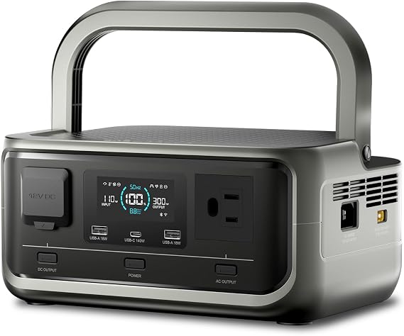 ALLPOWERS VOLIX P300 Portable Power Station 300W (600W Peak), 256Wh LiFePO4 Battery, 2-Hour AC Fast Charge, 100W USB-C, UPS Backup, Solar Generator