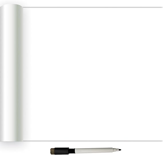 NuWallpaper NU2497 Dry Erase Peel Stick Wallpaper, White & Off-White
