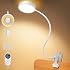 Glocusent 5W 36 LED Reading Clip on Light for Bed, Eye Caring Bed Lamp, 3 Colors & 5 Brightness Levels for Headboard with Adapter, Perfect for Reading, Working & Studying