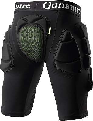 Protective Padded Shorts for Men Women Ergonomic Design -5 Zone Concept Under Outer Pants for Snowboard,Skate and Ski