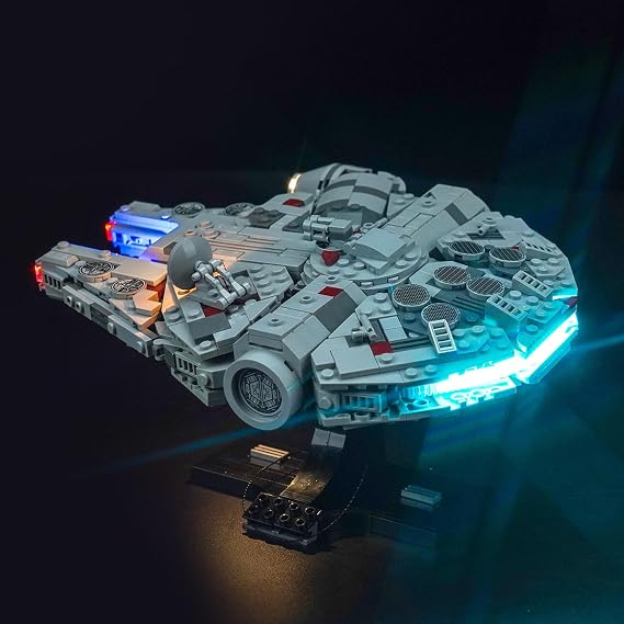 LocoLee Light Kit for Lego 75375 Star Wars Millenium Falcon Starship | Lighting Set for Lego 75375 Millennium Falcon - Not Include Models, Just Light Kit