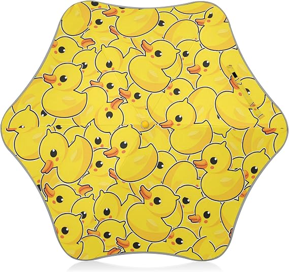 J JOYSAY Lovely Ducks Yellow Kids Umbrella for Girls Boys Folding Stick Umbrella with Easy Grip Handle for Kids Toddler