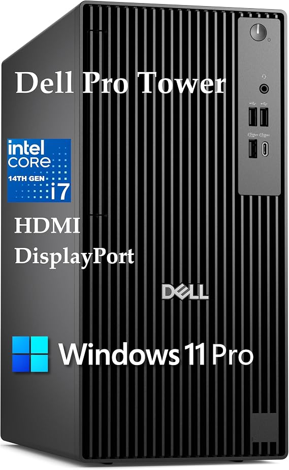 Dell 2026 Pro Tower Desktop, Intel i7-14700T 20-Core, 16GB DDR5+1TB SSD