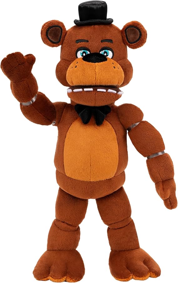 Five Nights at Freddy's 14" Poseable Sound Freddy Fazbear Peluş - 5 Ses, 1 Şarkı Klipsi ve Karanlıkta Parlayan Gözler - 8 Yaş ve Üzeri